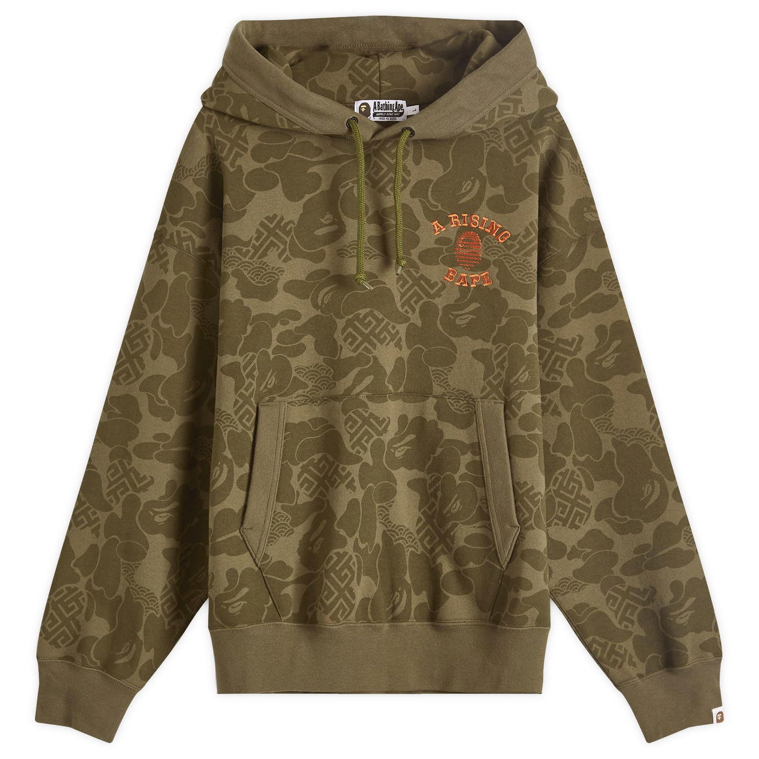 Sweatshirt BAPE A Bathing Ape Asia Camo Pullover Hoodie Grøn | 001PPK201002M-OLD, 0