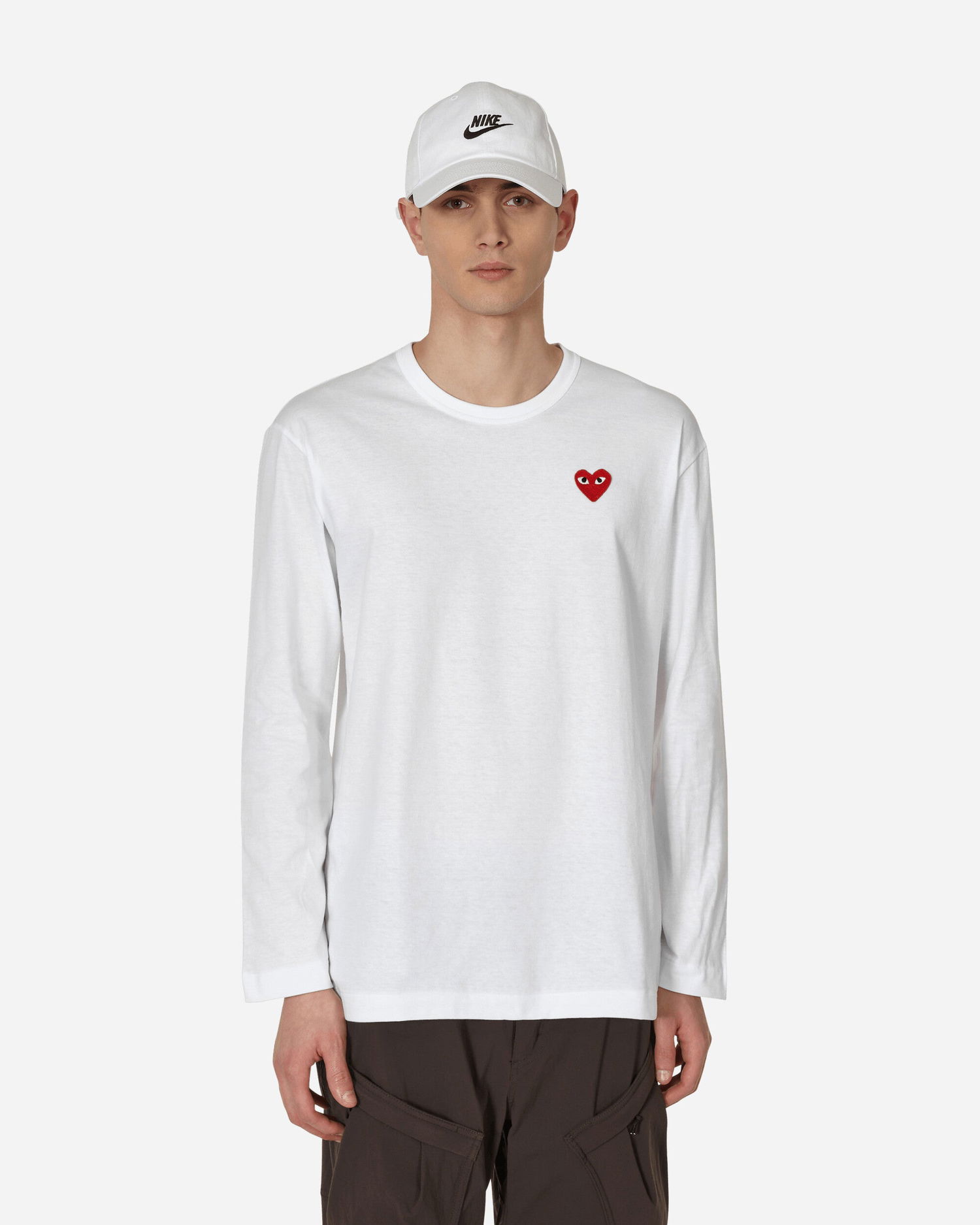 T-shirt Comme des Garçons PLAY Basic Logo Tee Hvid | P1T118 2, 1