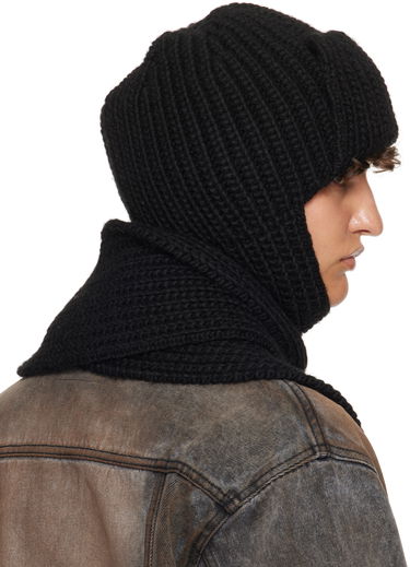Beanie We11done We11done Chunky Knit Muffler & Beanie Set Sort | WD-KH3-24-642-U-BK, 2