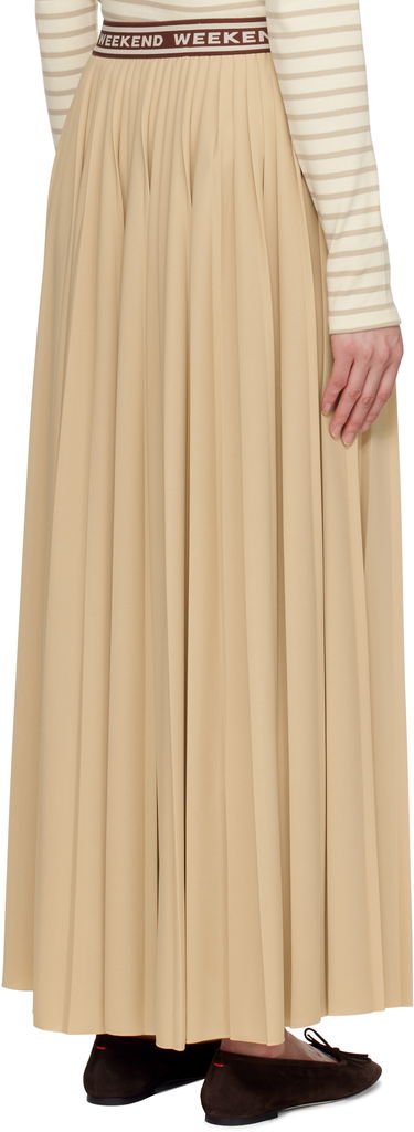Nederdel Max Mara Weekend Max Mara Bleu Pleated Maxi Skirt Beige | 2515771031600, 2