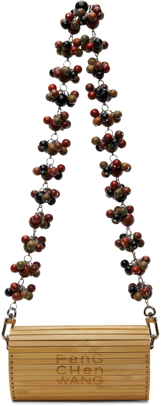 Håndtaske Feng Chen Wang Feng Chen Wang Beaded Bamboo Bag Brun | FUS17AC48, 0