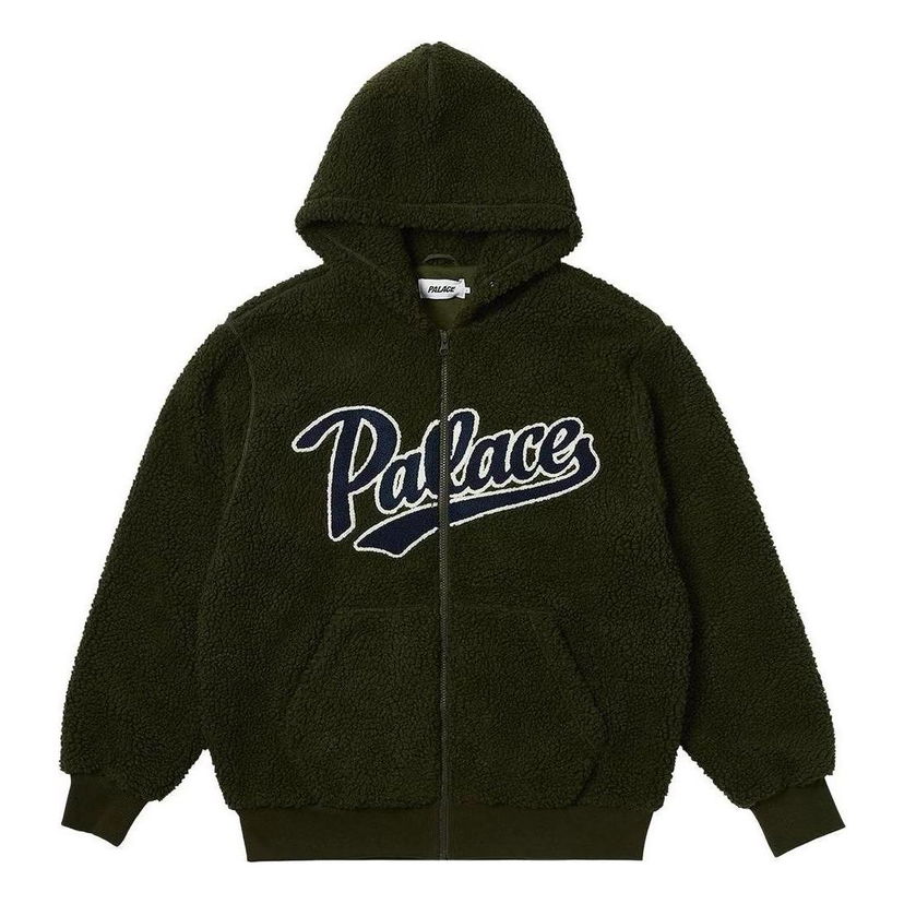 Sweatshirt Palace Script Hoody Jacket Grøn | P25CS091