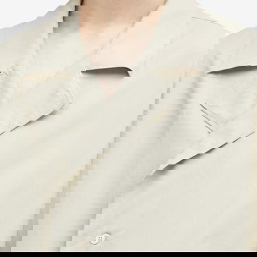 Skjorte Studio Nicholson Studio Nicholson Boxy Vacation Shirt, Size Large Beige | LOCASNM-1189-DDKS, 5