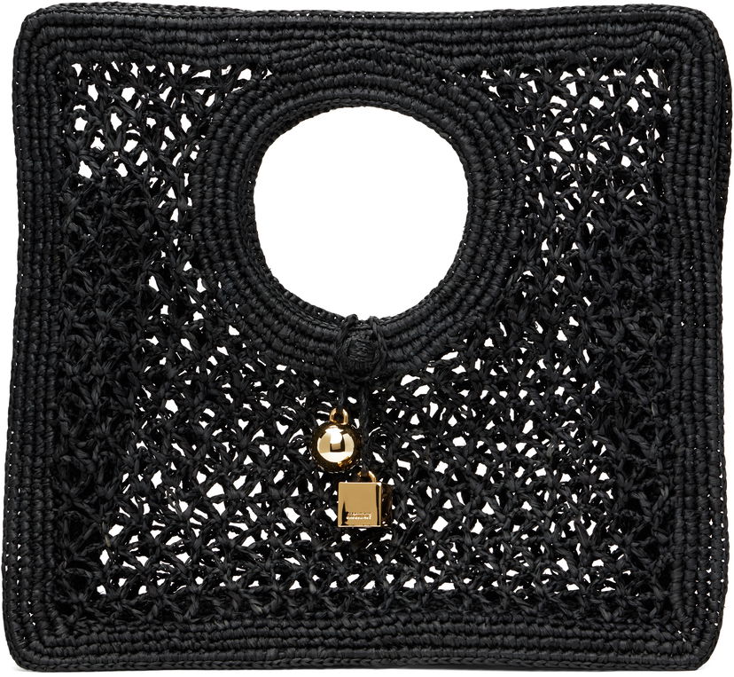 Håndtaske Jacquemus Jacquemus La Croisière 'The Spiaggia' Small Square Tote Sort | 24H251BA421-3219