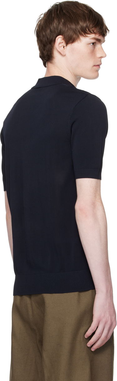 Polo skjorte Fred Perry Fred Perry Cable Knit Polo Mørkeblå | K9748, 2