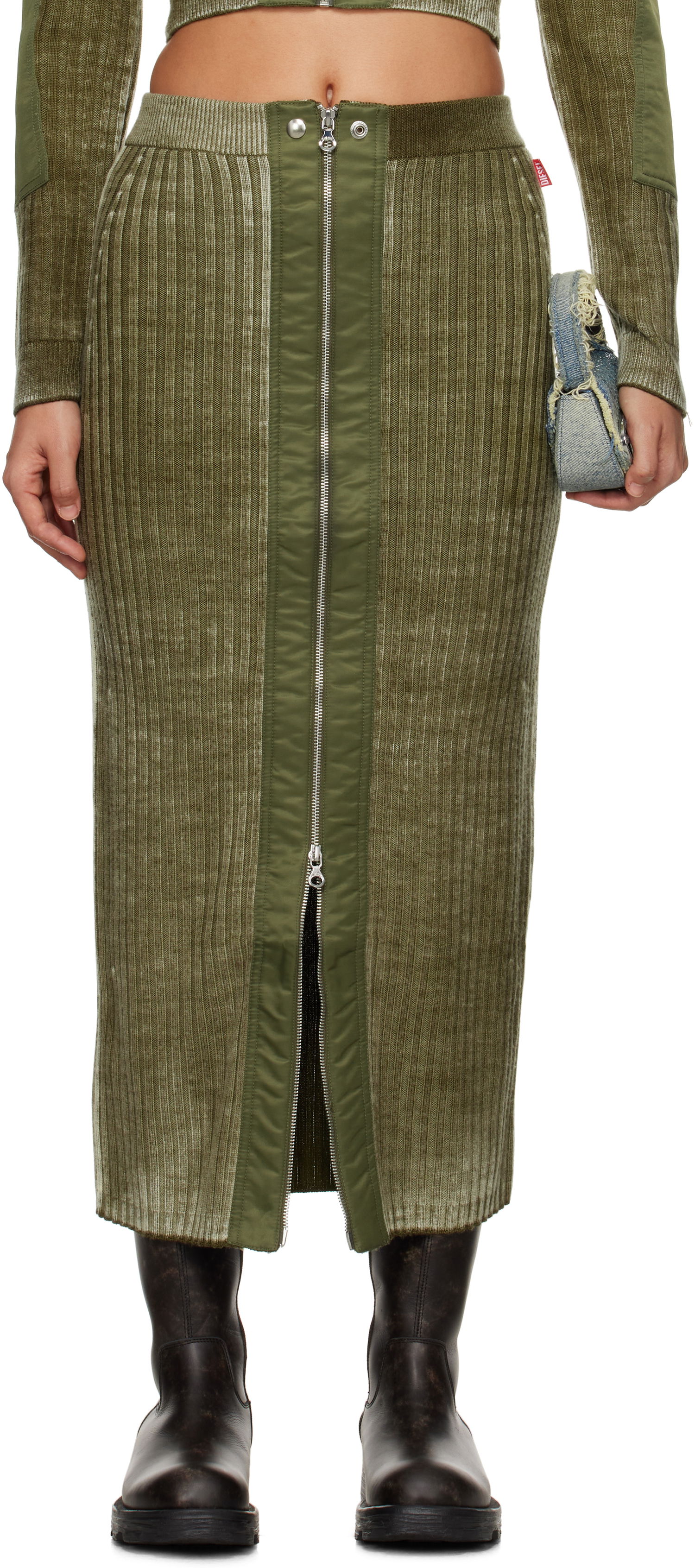 Nederdel Diesel Maxi Skirt Grøn | A14860 0JHAY, 0