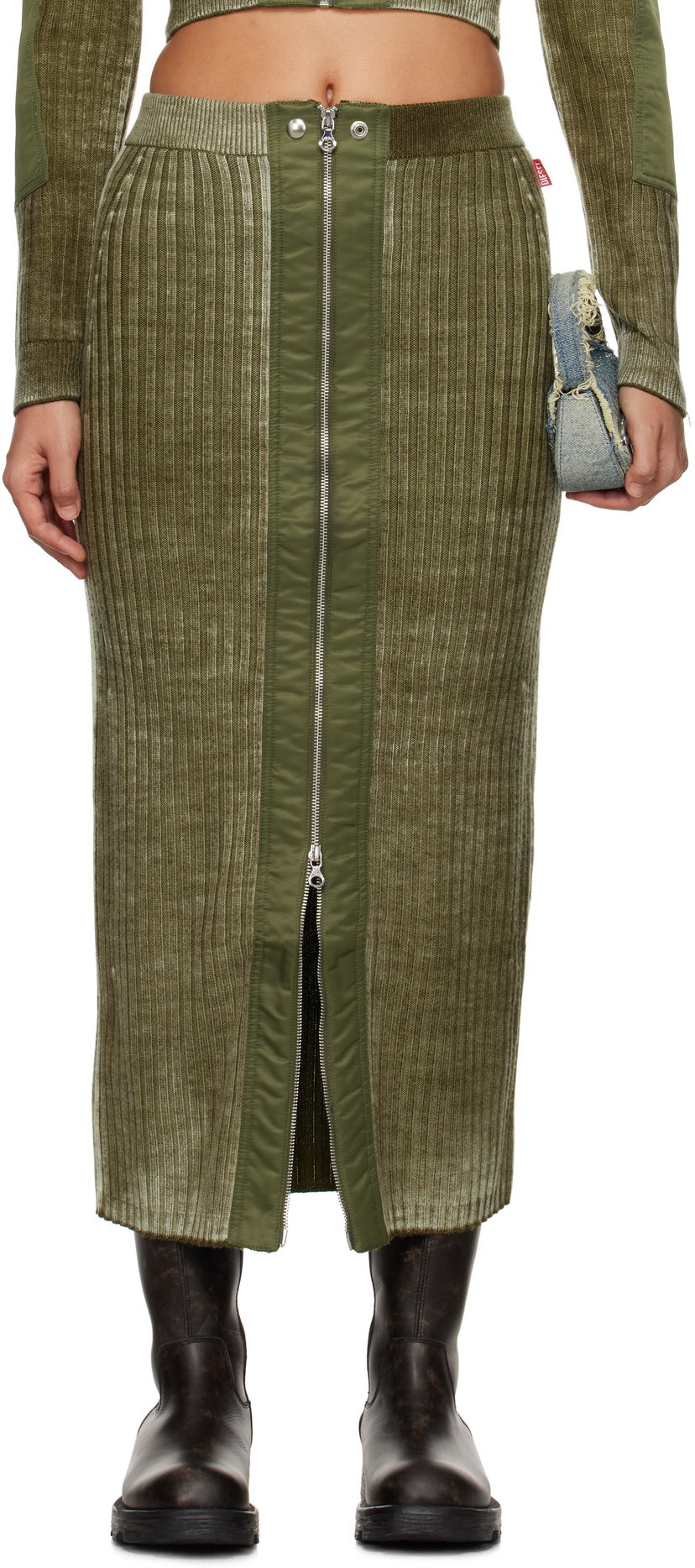 Nederdel Diesel Maxi Skirt Grøn | A14860 0JHAY