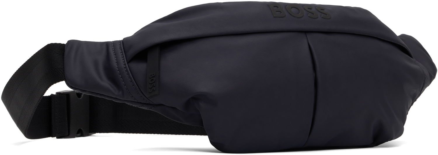 Taljetaske BOSS Coated Canvas Belt Bag Mørkeblå | 50541537, 1