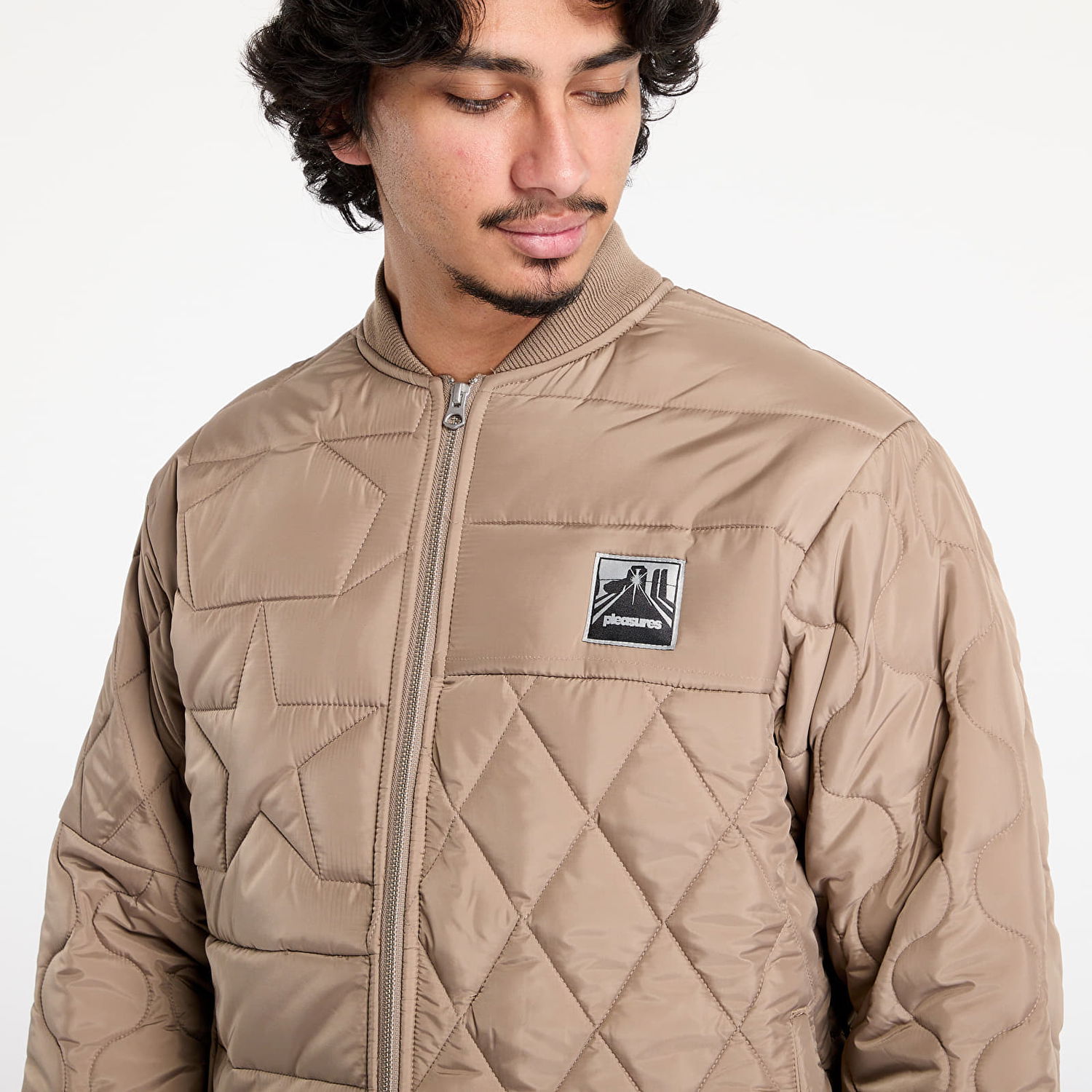 Bomberjakke Pleasures Stonehenge Quilted Jacket Beige | P24W016 BROWN, 1