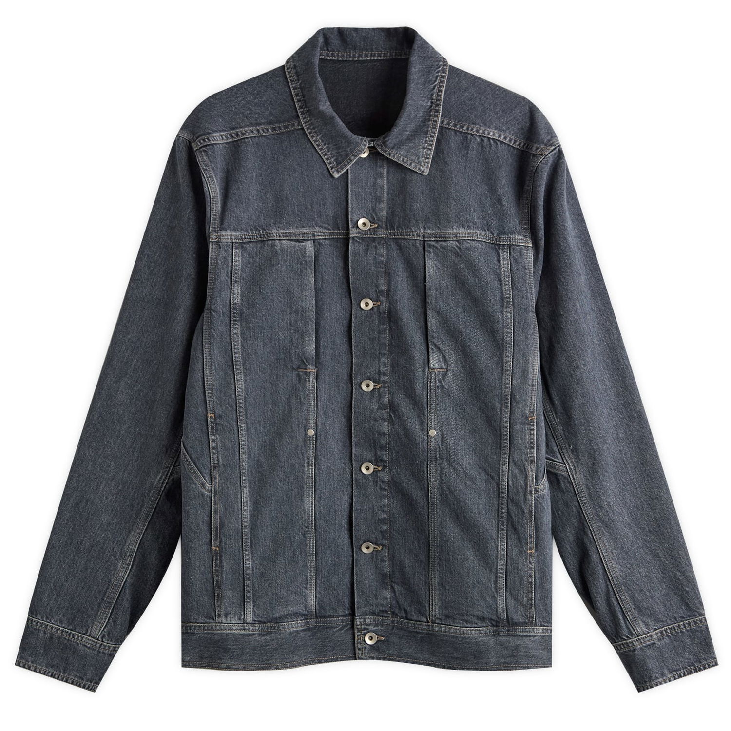 Jakke Rick Owens DRKSHDW Denim Overshirt, Size Large Blå | DU02E7752-DGY-58, 0