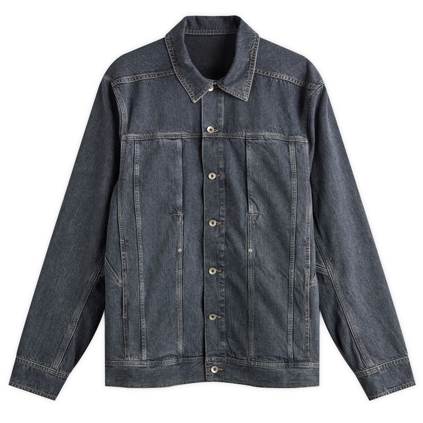 Jakke Rick Owens DRKSHDW Denim Overshirt, Size Large Blå | DU02E7752-DGY-58