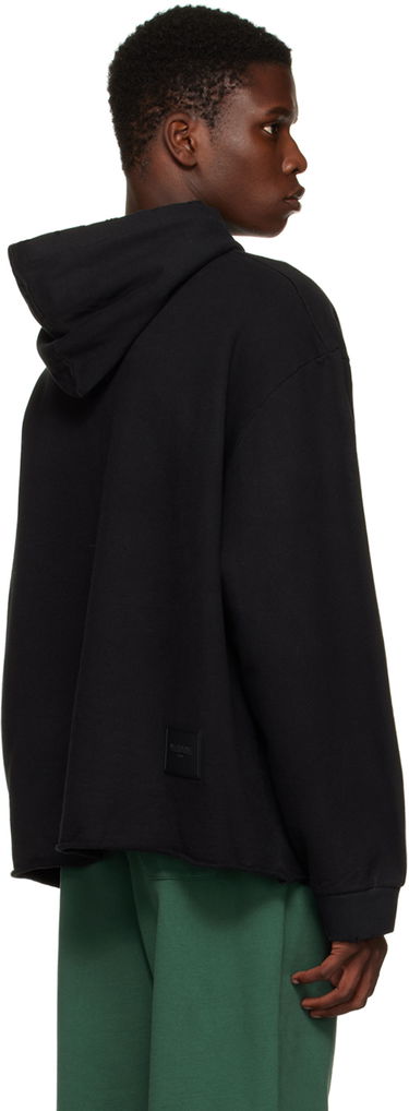 Sweatshirt We11done Distressed Hoodie Sort | WD-TH3-22-716-U-BK, 2