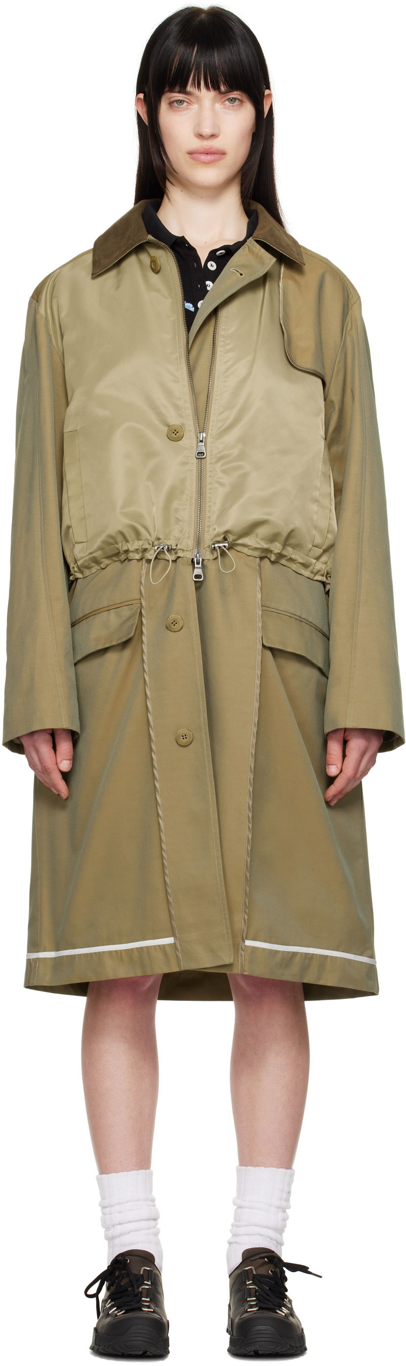 Trenchcoat Andersson Bell Andersson Bell Bomber Mix Trench Coat Grøn | awa677m