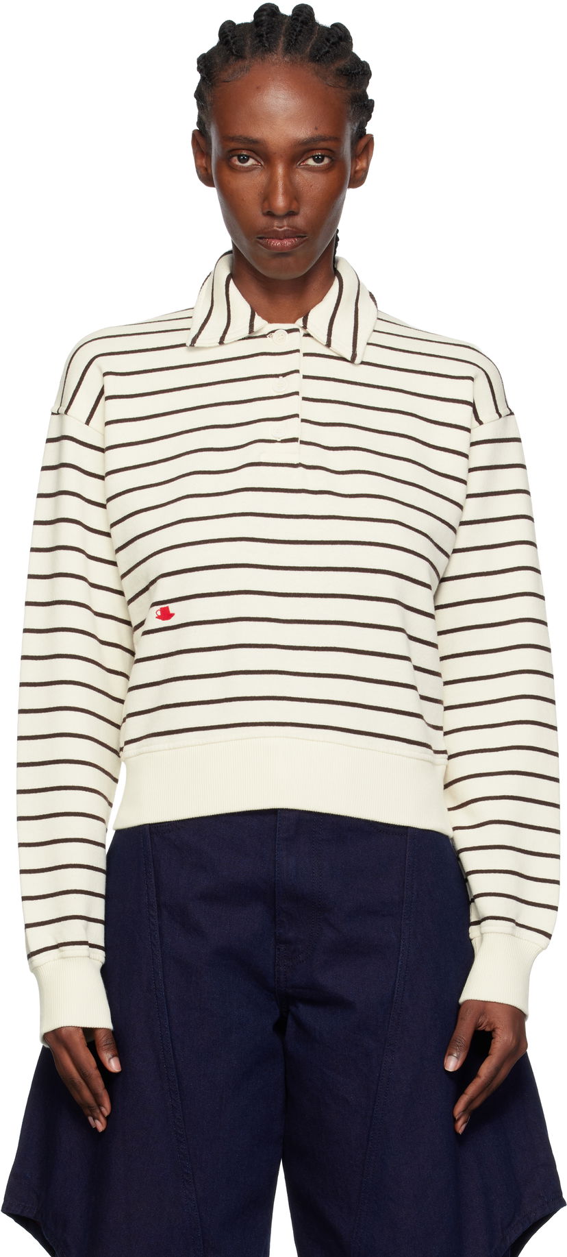 Polo skjorte JW Anderson JW Anderson Striped Polo Flerfarvet | JW0243-PG1857