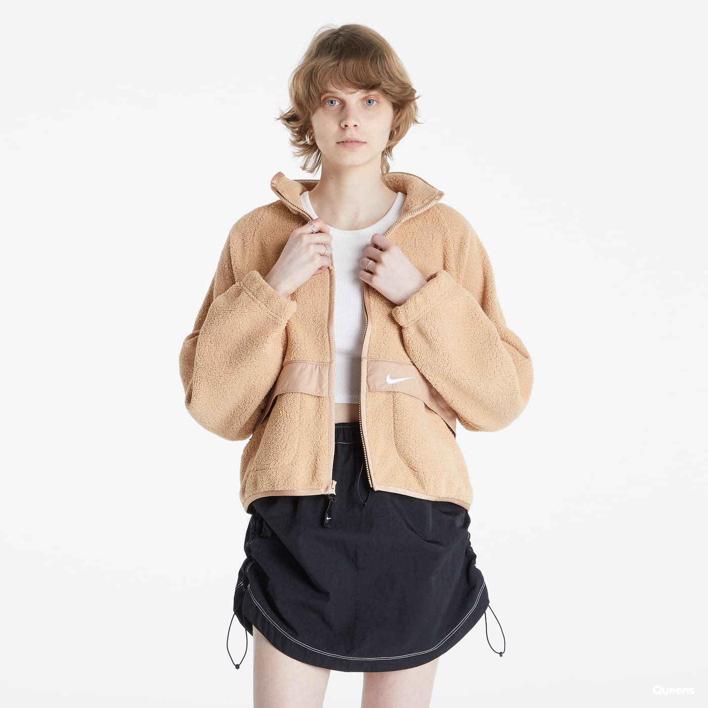 Jakke Nike Sherpa Fleece Jacket Beige | DO7760-200, 0