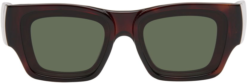 Solbriller Loewe Paula's Ibiza Goggle Rectangle Sunglasses Brun | LW40172UW5652N 192337236150