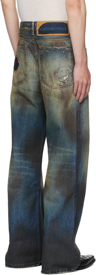 Jeans Ann Demeulemeester Ann Demeulemeester Dirtied Bootcut Jeans Blå | B0013616-FA671-053, 2