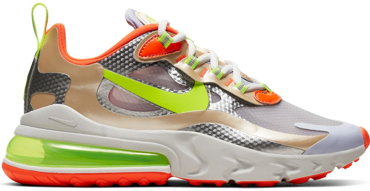 Sneakers og sko Nike Air Max 270 React Desert Ore Volt Orange W Flerfarvet | CQ0210-101, 0