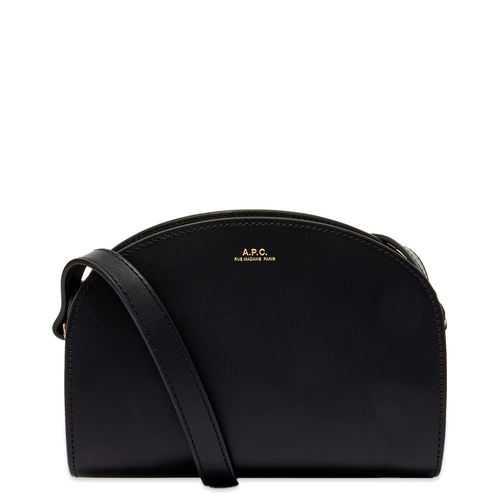 Skuldertaske A.P.C. Demi Lune Mini Shoulder Bag Sort | PXAWV-F61392-LZZ, 0