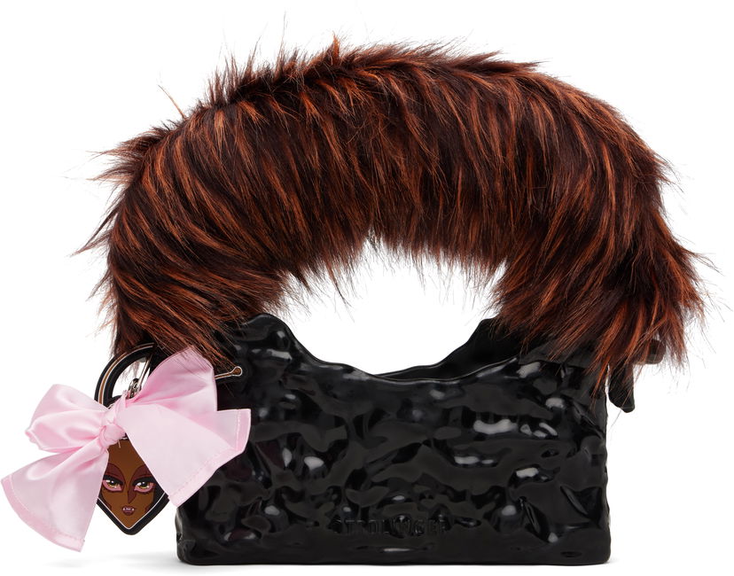 Håndtaske Ottolinger Ottolinger Furry Baguette Ceramic Bag Sort | 126-901326-01
