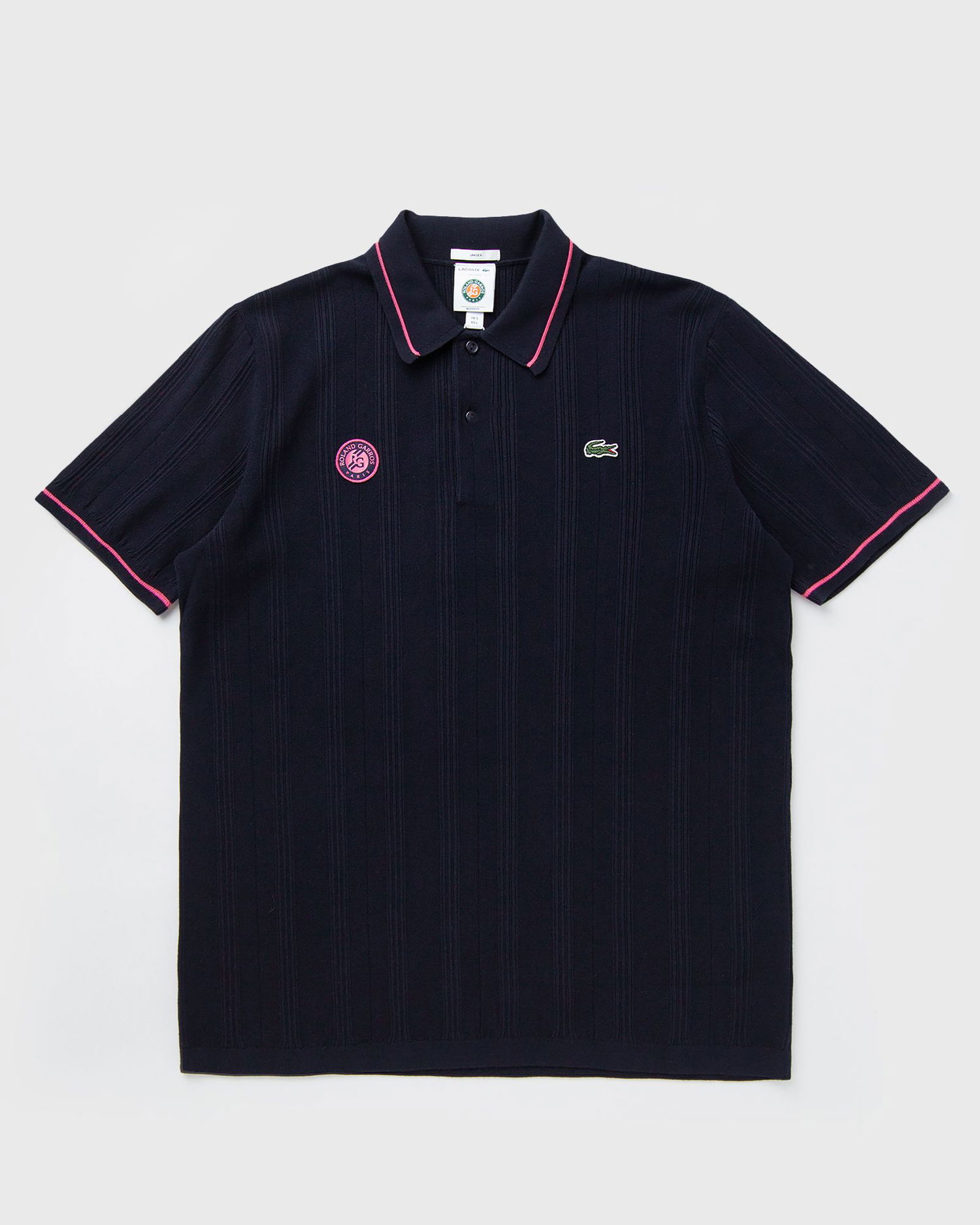 Polo skjorte Lacoste Ribbed Knit Polo Shirt Mørkeblå | AH3013-166, 0