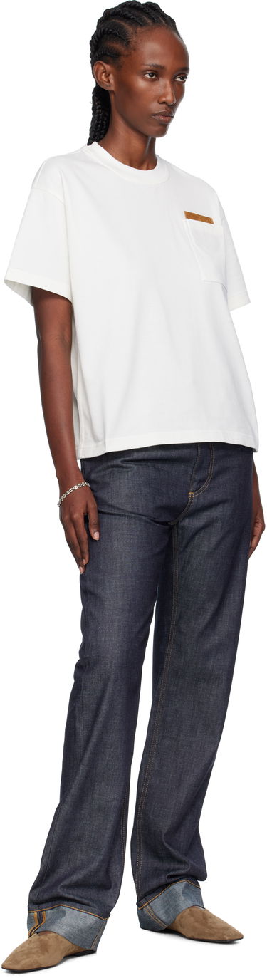 T-shirt Bottega Veneta Bottega Veneta Cotton Jersey T-Shirt with Pocket Hvid | 838925 V4N50, 3