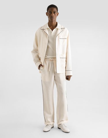 Pyjamas Dolce & Gabbana Dolce & Gabbana Pajama Jacket with Piping Hvid | G2UZ3TFU4MCW0001, 1