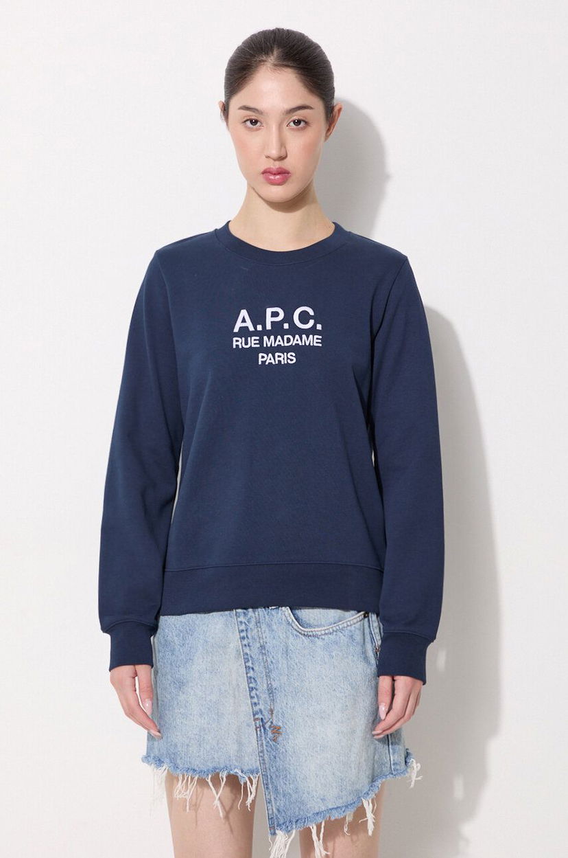 Sweatshirt A.P.C. Sweat Tina Sweatshirt Blå | COEBH.F27561