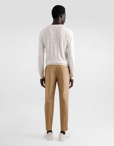 Sweater Dolce & Gabbana Dolce & Gabbana Silk Round-Neck Sweater with DG Logo Embroidery Hvid | GXX02TJBSK5W0001, 2