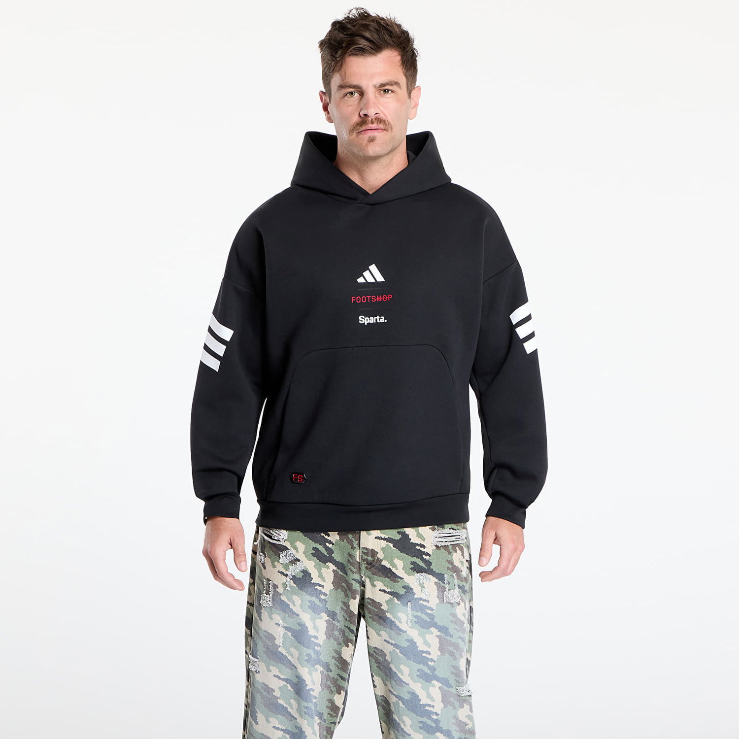 Sweatshirt adidas Performance Footshop x Sparta Hoodie Sort | FTSHP_490, 0