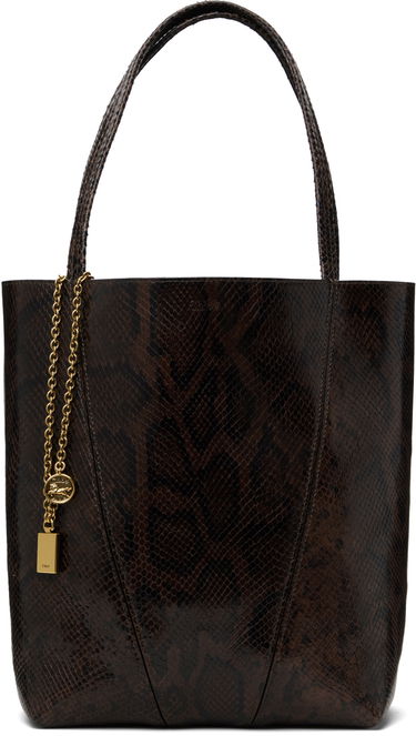 Mulepose CHLOÉ Chloé 'Spin' Snakeskin Tote Brun | CH25US811P20, 0