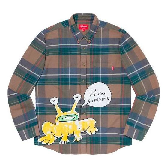 Skjorte Supreme Daniel Johnston Plaid Shirt Blå | SUP-SS20-629