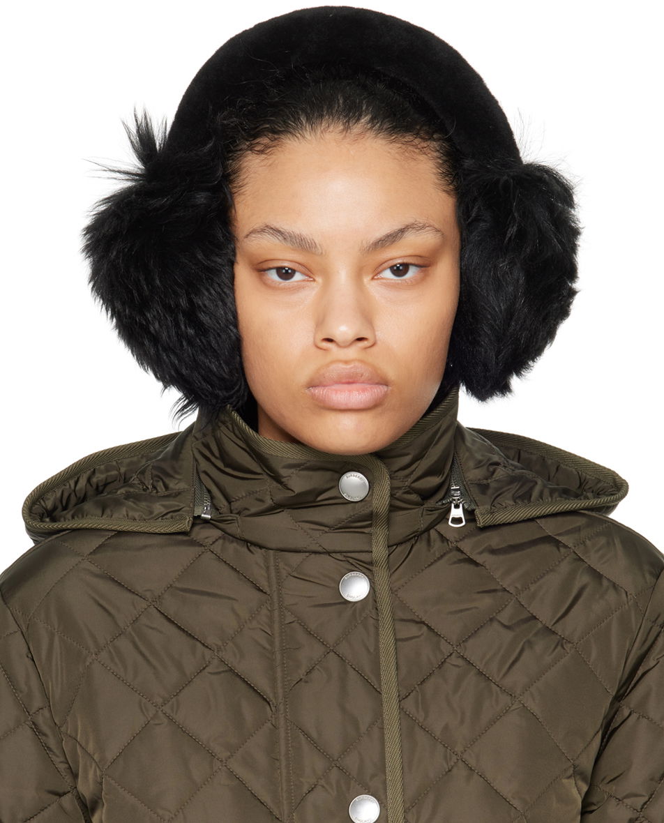 Beanie Burberry Lamb Leather Ear Warmers Sort | 8079508, 0