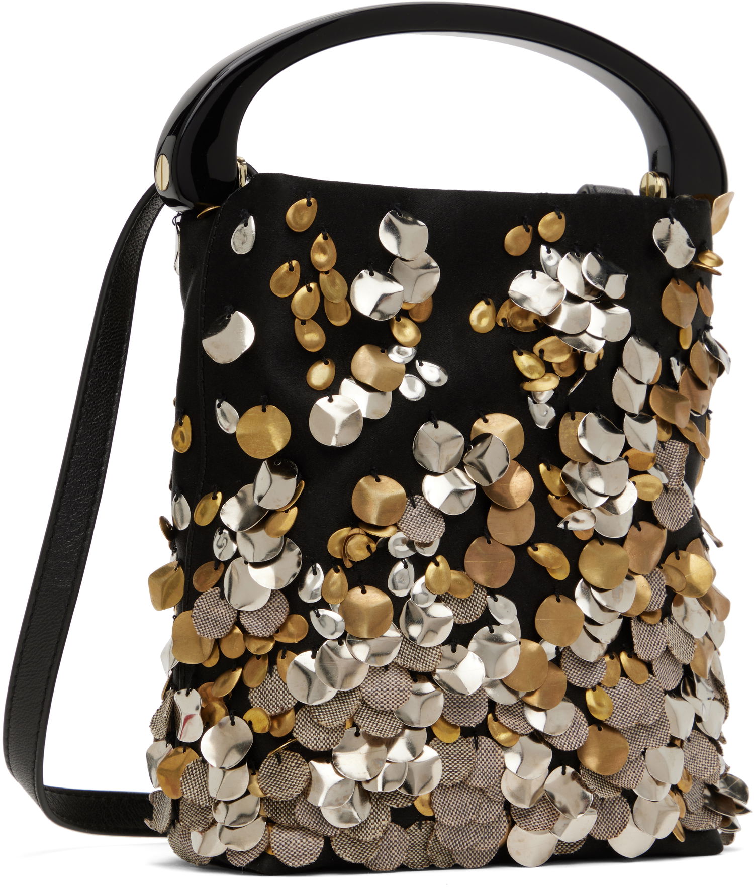 Håndtaske Dries Van Noten Dries Van Noten Metallic Sequin Embellished Bag Sort | 251-011522-696, 1