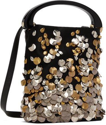 Håndtaske Dries Van Noten Dries Van Noten Metallic Sequin Embellished Bag Sort | 251-011522-696, 1