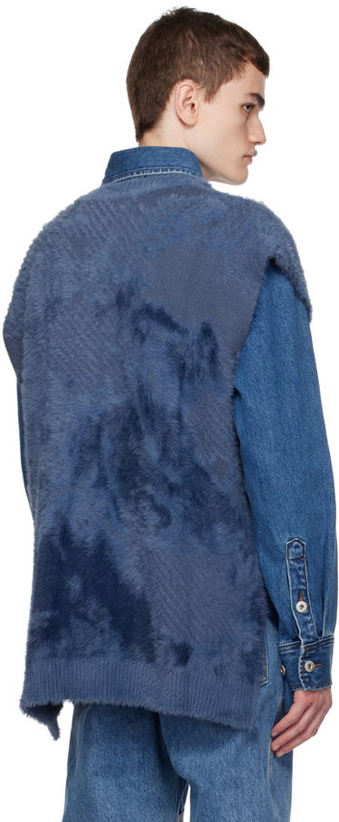 Sweater Feng Chen Wang Feng Chen Wang Landscape Painting Vest and Denim Jacket Set Blå | FUF16KT03, 2