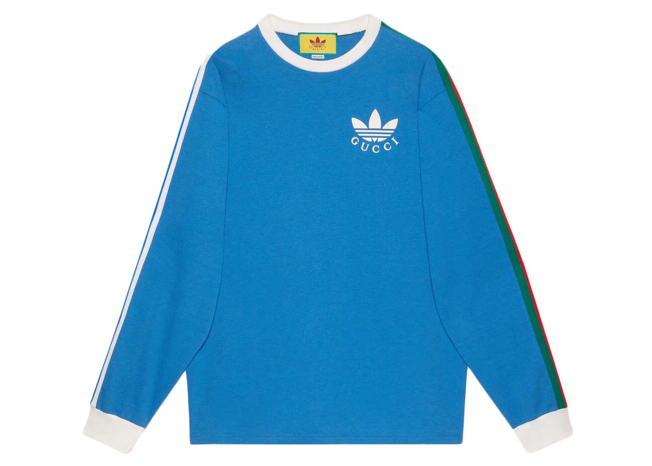 T-shirt Gucci adidas x Cotton Jersey T-Shirt Blå | 700506 XJEKO 4744, 0