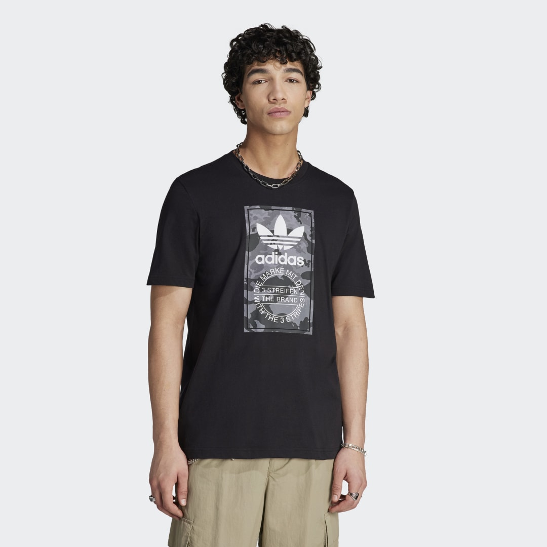 T-shirt adidas Originals Graphics Camo Tongue Label Tee Sort | II8156, 0