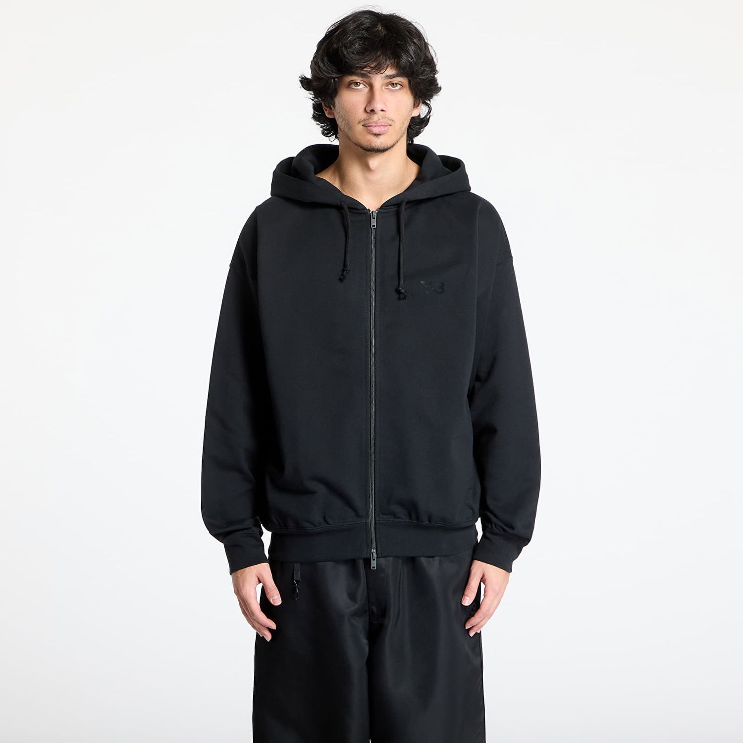 Sweatshirt Y-3 Y-3 French Terry Zip Hoodie Sort | JN4930, 0
