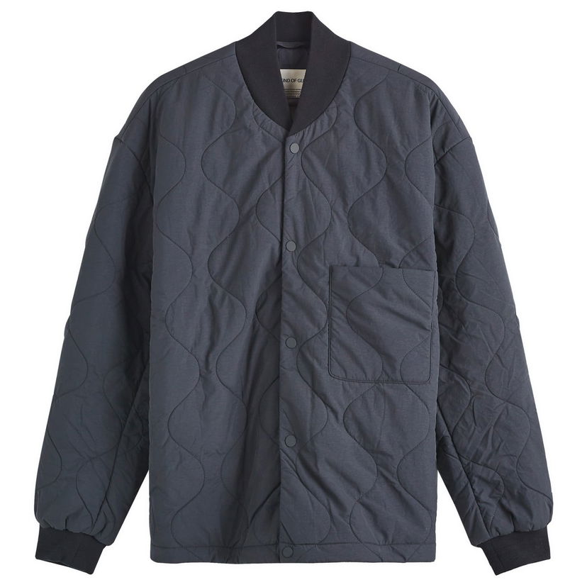 Bomberjakke A Kind of Guise Amaru Quilted Jacket Mørkeblå | 377-12401-706