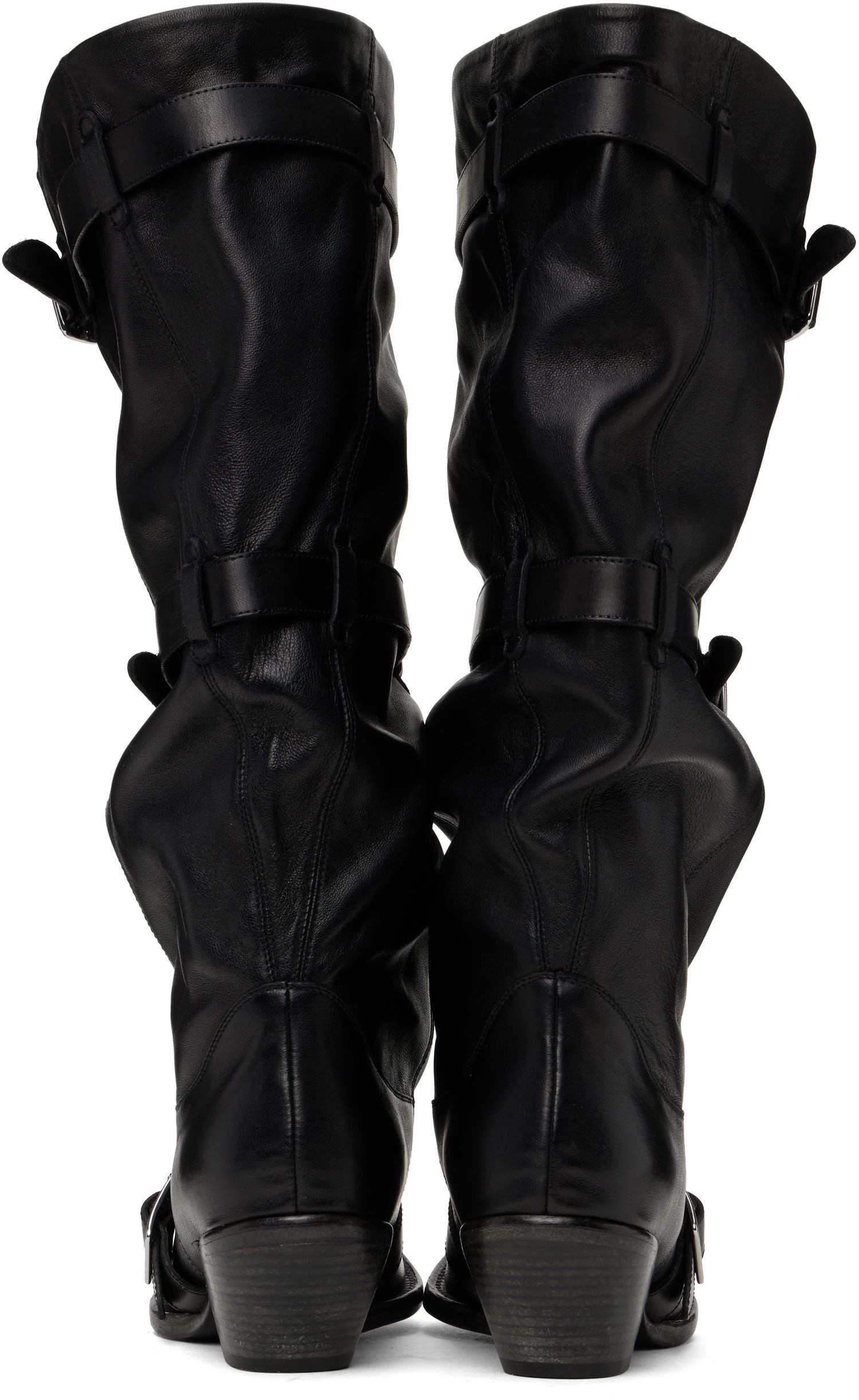 Skopleje R13 R13 Buckled Slouch Cowboy Boots Sort | R13WS114-S153A, 1