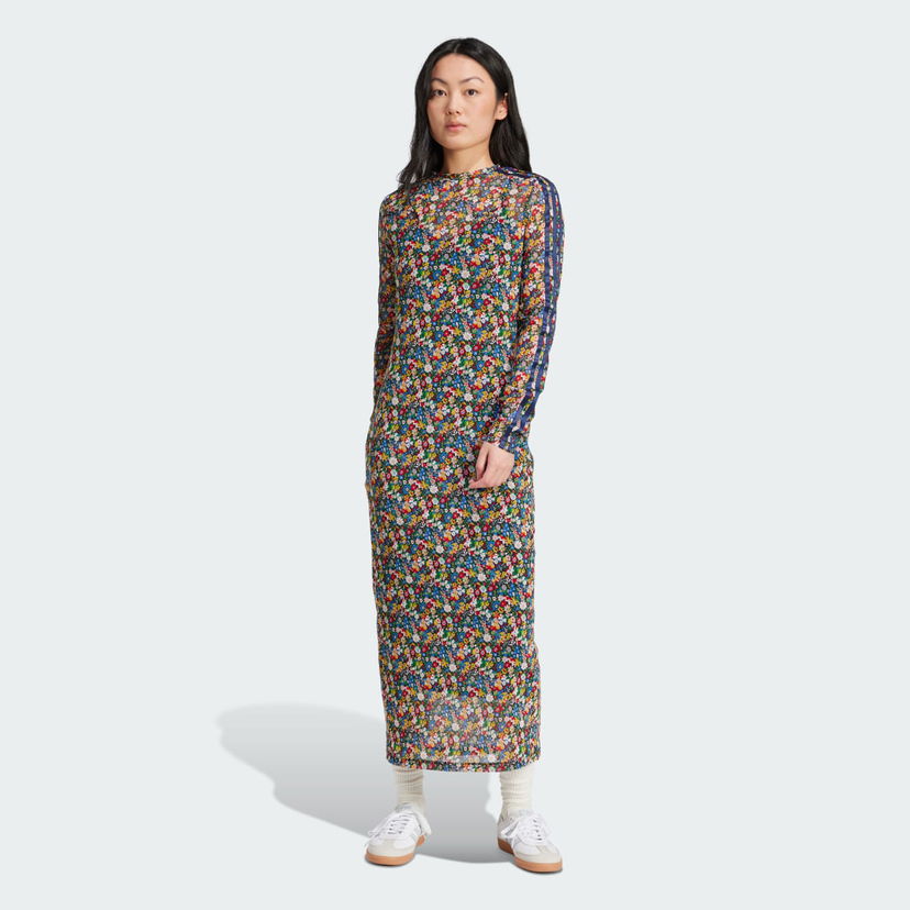 Kjole adidas Originals adidas Originals x Liberty London Mesh Maxi Dress Flerfarvet | JC7773