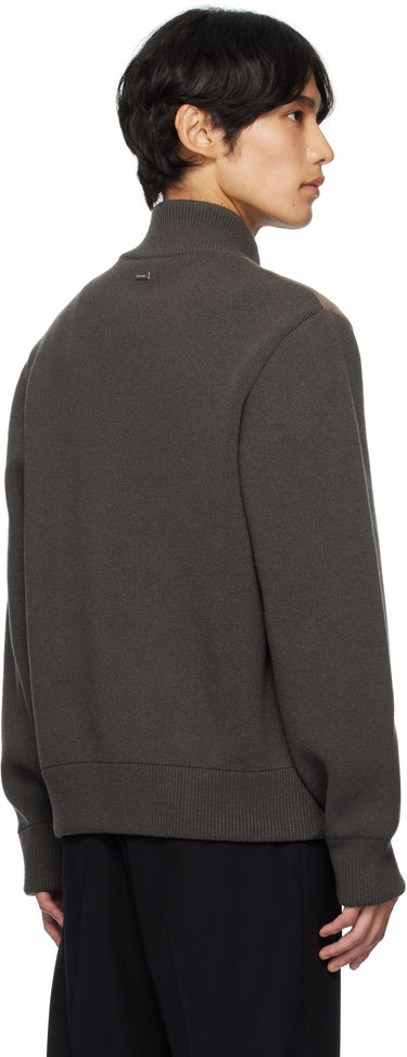 Jakke FERRAGAMO Ferragamo Suede and Knit Panel Jacket Grå | 785964, 2