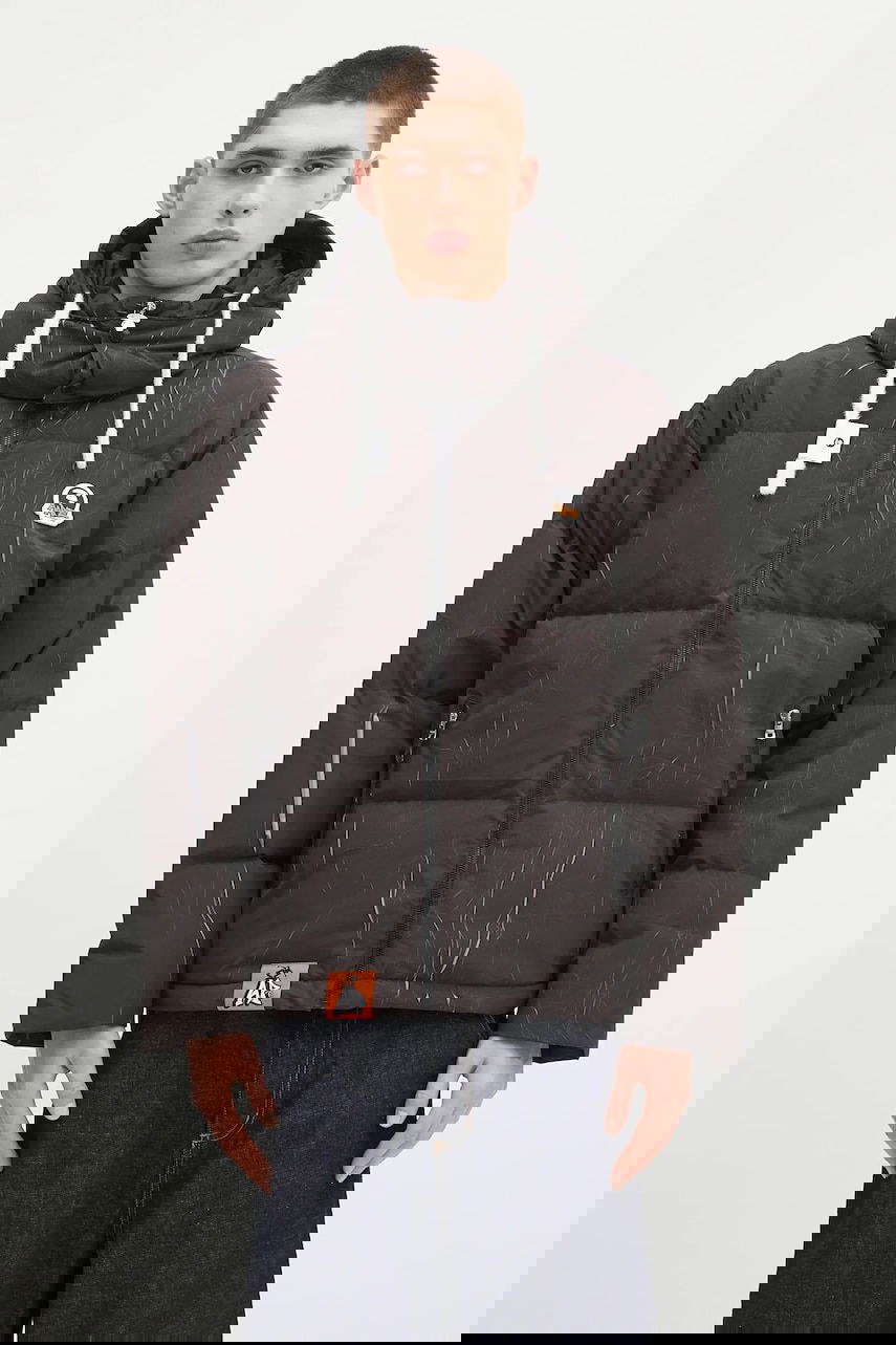 Puffer jakke AAPE by A Bathing Ape AAPE Main Down Jacket Sort | AAPDNM7665XXN, 0