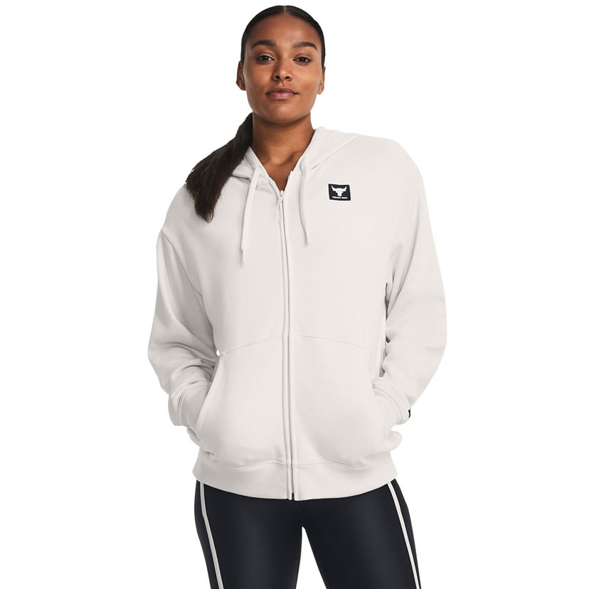 Sweatshirt Under Armour Pjt Rck Hw Terry Fz Os White Clay Hvid | 1382176-114