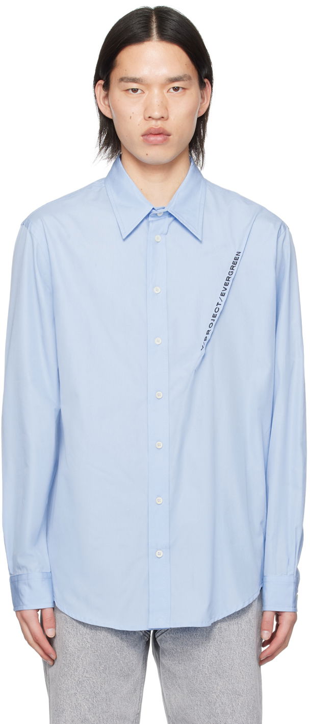 Skjorte Y/PROJECT Shirt Pinched Seam Blå | 201SI010