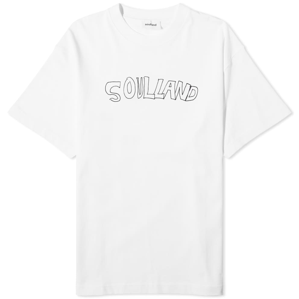 T-shirt Soulland Kai Roberta Logo T-Shirt Hvid | 41080-1063-WHT, 0