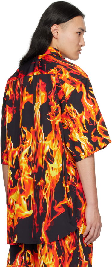 Skjorte VETEMENTS Vetements Fire Print Short Sleeve Shirt Flerfarvet | UA66SH430X, 2
