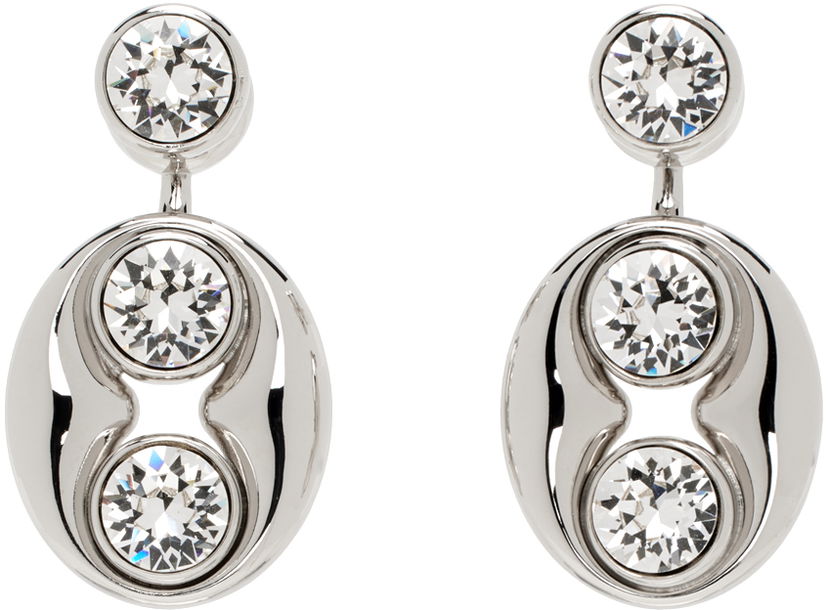 Øreringe Amina Muaddi Crystal Drop Earrings Metalisk | IRIS EARRING