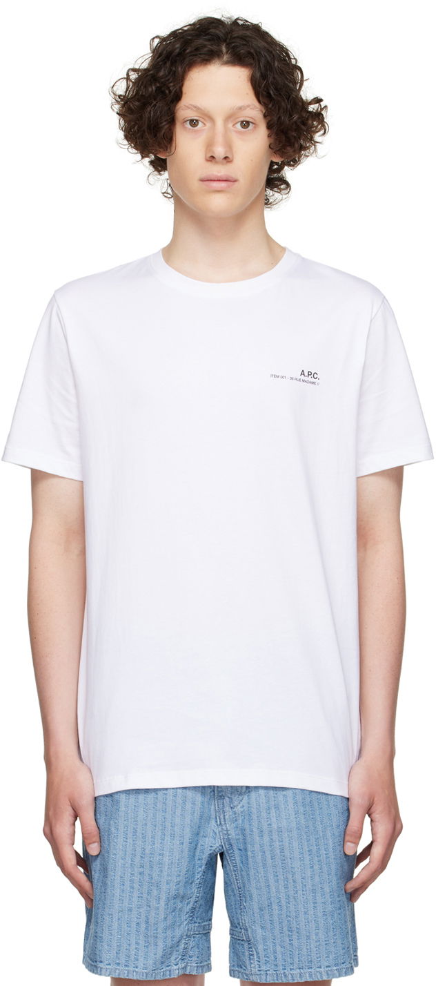 T-shirt A.P.C. White Cotton Hvid | COEOP-H26904, 0